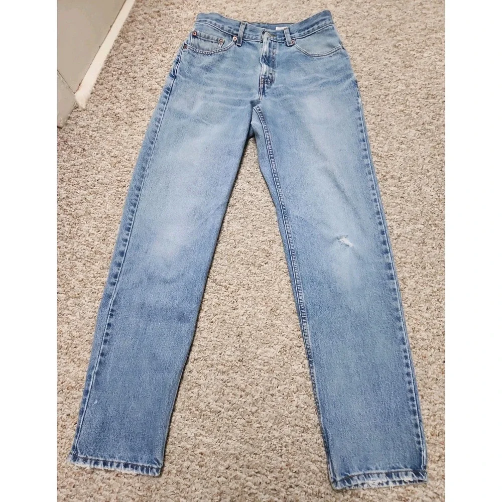 Vintage Levi's 550 30x33 Denim Jeans Cotton Destructed Mexico Paper Tag